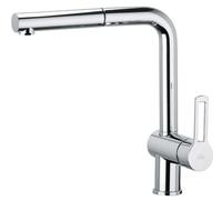Paffoni Ringo - Mitigeur d'évier avec douchette extractible, chrome RIN185CR
