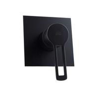 Paffoni Ringo - Robinetterie de douche encastrée avec corps d’encastrement, 1 sortie, noir mat RIN010NO/M
