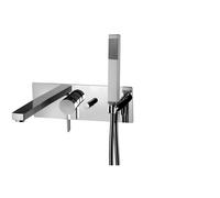 Paffoni Rock - Mitigeur de baignoire encastré avec accessoires et corps d’encastrement, chrome RO001CR