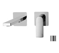 Paffoni Tango - Mitigeur de lavabo encastré avec corps, installation de 2 trous, inox TA105ST70