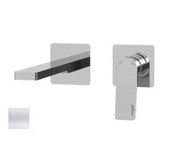Paffoni Tilt - Mitigeur de lavabo encastré avec corps, installation de 2 trous, blanc mat TI106BO70