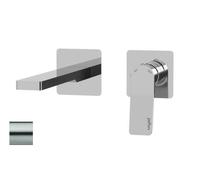 Paffoni Tilt - Mitigeur de lavabo encastré avec corps, installation de 2 trous, inox TI106ST70