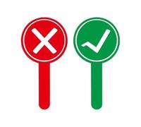 Pagaie de vote double face Rouge/vert Outil auditif