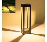 Pageone LED Borne Lampe de Jardin Exterieur, Lumiere Exterieure Étanche IP54, Noir Lumineuse Chemins Aluminium 10W, Lampe de Patio pour Pelouse Allée Cour Étanche Yard Paysage 40CM