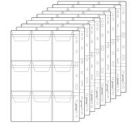 Pages de poches à pièces - 90 poches, protège-pièces, inserts pour classeur standard à 9 trous, 10 feuilles CS03109