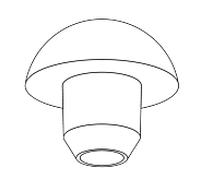 Pagette couvercle tampon 701540110 pour Abattants WC Nova et Orenda