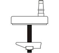 Pagette fixation 793100100 Inox , par le haut pour la fixation intégrée