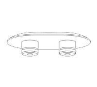 Pagette siège tampon 701550110 pour Abattants WC Nova et Orenda
