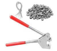 Pagezol Pince à joint en plomb, joints de compteur électrique et outil à sertir, 1 pince à sceller, 100 joints de 8 mm, 100 fils d'étanchéité de 150 mm