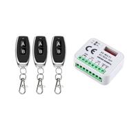 PAGJHRFJG Interrupteur Universel D'Ouvre-Porte de Garage avec 3 Télécommandes -Fréquence 300-868 MHz, Récepteur 9-30 V, Module Relais 2 Canaux