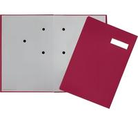 Pagna® 24052-11 Carnet de signatures - 5 cases, carton avec couverture en tissu, rouge