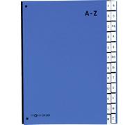 PAGNA Classeur à soufflet 24249-02 carton dur bleu DIN A4 Nombre de compartiments: 24 A-Z