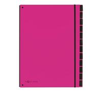 PAGNA Classeurs soufflet tendance, A4, 12 comp., rose foncé