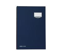 Pagna de Luxe 24201-02 Parapheur couverture en lin 20 pièces, dos extensible, rose Étiquette de carton buvard de luxe, bleu