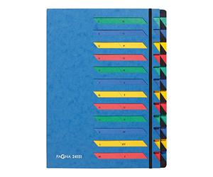 Pagna Deskorganizer Classic Classeur à 24 compartiments A-Z Bleu