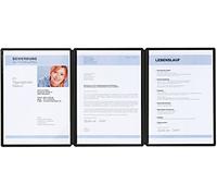 Pagna Dossier de candidature rectangulaire en 3 pièces en carton satiné de haute qualité avec 2 reliures