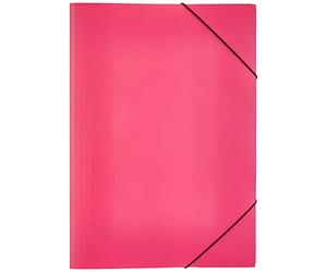 Pagna Dossier élastique en PP A3, tendance rose foncé translucide