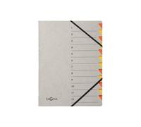 Pagna Easy Gray Trieur 12 Compartiments 12 Positions A4 À Onglets Orange
