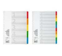 PAGNA Intercalaires en carton A4 – 10 touches, 5 couleurs