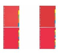 Intercalaires en carton, A4, 12 touches, 6 couleurs