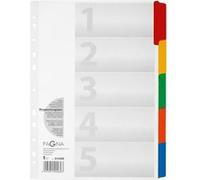 PAGNA Intercalaires en carton A4 – 5 touches, 5 couleurs