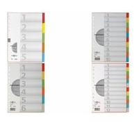 Intercalaires en carton, A4, 6 touches, 6 couleurs