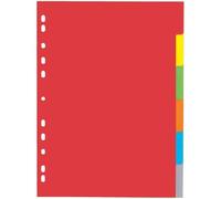 Intercalaires en carton, A4, 6 touches, 6 couleurs