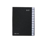 Pagna Office - Trieur - extensible - 24 compartiments - 24 positions - pré-imprimé : A-Z - A4 - à onglets - noir