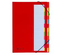 trieur DESKORGANIZER Color, 12 poches, rouge