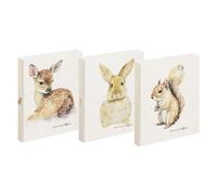 PAGNA Save me No.4 20778-25 Lot de 3 classeurs à 2 anneaux A4 assortis Motif lapin, chevreuil, écureuil