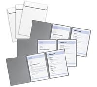 Pagna spécial Portefeuille fichier pour Job Application Documents Lot de 3 Gris