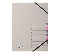 PAGNA Trieur Easy Grey, A4, 7 compartiments, gris / lilas