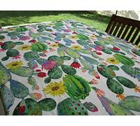 Pago Poco Nappe rectangulaire motif cactus Dimensions : 140 x 240 cm, 100 % coton, fabriquée en Italie