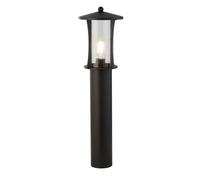 PAGODA Lampadaire extérieur à 1 flamme noir verre clair 73cm hauteur IP44