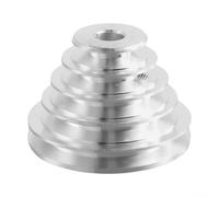Pagoda Poulie en métal à 5 étapes pour perceuse d'établi Système de courroie de type V Argenté 14 mm 22 mm