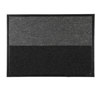 Paillasson 50x70 cm collection NOX 2en1 antidérapant et brossant noir et gris