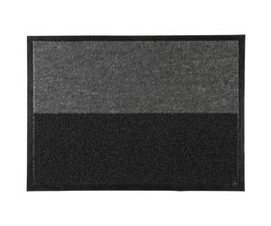 Paillasson 50x70 cm collection NOX 2en1 antidérapant et brossant noir et gris