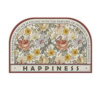 Paillasson antidérapant américain,tapis de bienvenue à motif floral végétal grand tapis de porte extérieur intérieur en PVC pour décoration de villa de porte d'entrée (Color : A, Taille : 60 * 90cm)