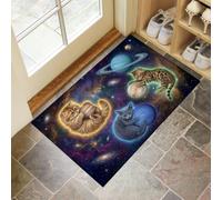 Paillasson antidérapant Animaux De Science Fiction Créatifs, 50x80cm Doux Poils Ras, Tapis Des Idées Fantastiques Sur L'Espace Et L'Univers, Paillasson Lavable, pour Le Salon, Chambre à Coucher