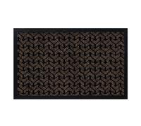 Paillasson antidérapant DUNLOP 7764 marron - intérieur extérieur 50x80 cm
