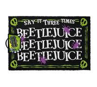 Paillasson - Beetlejuice - Rectangulaire - Fibre de coco - PVC antidérapant - Noir