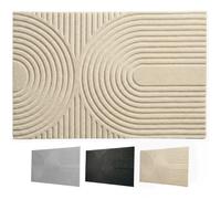 Paillasson Circa antisaleté, style Boho ondulé, Beige, 40 x 60 cm
