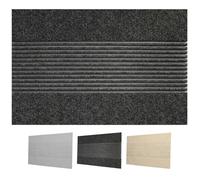 Paillasson Circa antisaleté, style Boho rayé, Anthracite, 70 x 120 cm: