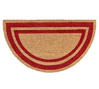 Paillasson Cocco 40 x 70 robuste Tapis Entrée Extérieur antidérapant Mod.CO_BORDO semi-LUNA BORDEAUX