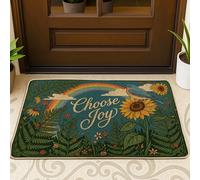 Paillasson de bienvenue tournesol, nature, bohème, arc-en-ciel, oiseau, printemps, vert, en caoutchouc antidérapant, pour la maison, le bureau, l'extérieur, l'intérieur, la décoration d'entrée, 73,6 x