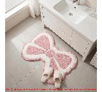 Paillasson décoré de nœuds rose et blanc, style fille douce, universel intérieur/extérieur, tapis, décoration de chambre, tapis de sol, tapis de chambre, tapis de cuisine, décoration de maison, pailla
