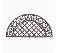 Paillasson demi cercle marron en fonte style Parisien