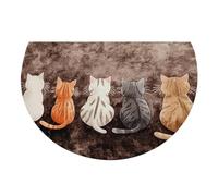Paillasson d'entrée d'intérieur antidérapant et absorbant avec imprimé chat mignon, tapis de sol décoratif doux absorbant l'eau, tapis de bienvenue pour chambre à coucher, cuisine, salle de bain