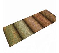 Paillasson d'entrée - Durable - Profil bas - En bois marron - 40 x 160 cm