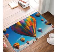 Paillasson en caoutchouc antidérapant lavable pour porte d'entrée à air chaud, tapis de cuisine, tapis de sol pour entrée intérieure et extérieure, tapis d'entrée discret pour la maison, le porche, le